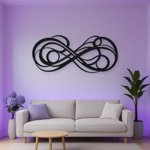 Infinite Flow Loop Metal Wall Art | Modern Abstract Metal Decor alternative Ansicht