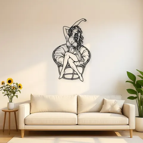 Morning Stretch Metal Wall Art | Movement Silhouette Decor