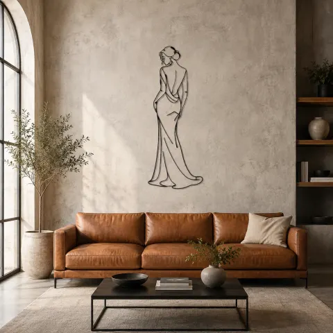 Vue alternative de Décoration murale en métal Élégante sur Épaule | Décor mural Figure de Mode