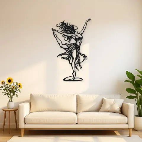 Dance of Freedom Metal Wall Art | Movement Silhouette Decor