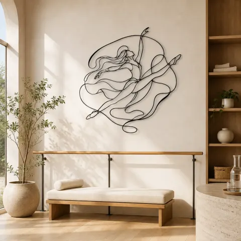 Décoration murale en métal Modern Dance Reach | Décor mural danse