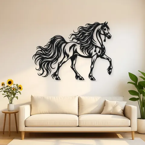 Arabian Horse Profile Metal Wall Art | Equestrian Wall Decor