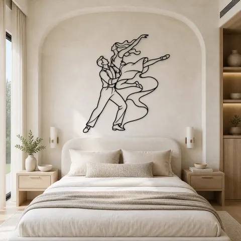 Vue alternative de Décoration murale en métal Levée de Danse Swing | Décor mural Danse en Couple