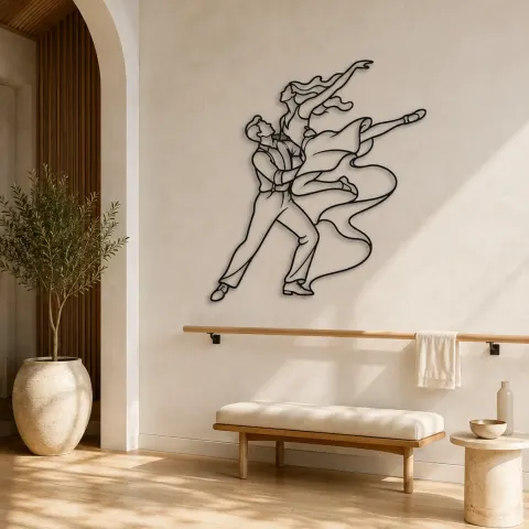 Décoration murale en métal Levée de Danse Swing | Décor mural Danse en Couple