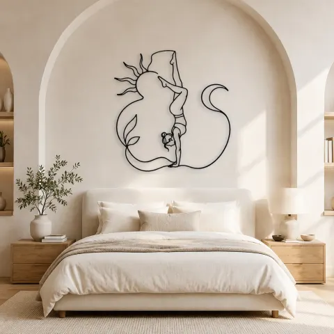 Vue alternative de Décoration murale en métal Handstand Grace | Décor mural pour le yoga et la méditation