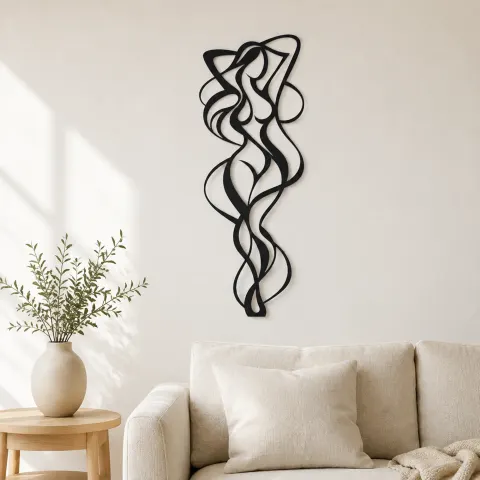 Abstract Body Curves Metal Wall Art | Modern Abstract Metal Decor