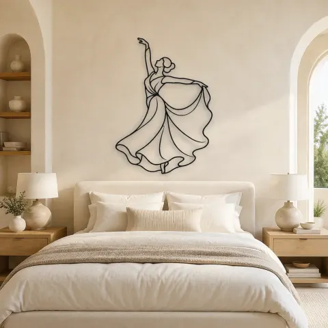 Vue alternative de Décoration murale en métal "Stage Spotlight Dancer" | Décor mural Silhouette de Danse