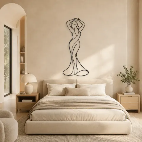 Vue alternative de Décoration murale en métal Minimal Figure Eight | Décor mural féminin
