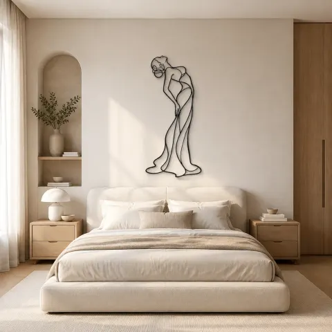 Vue alternative de Décoration murale en métal "Standing Back Arch" | Décor mural féminin