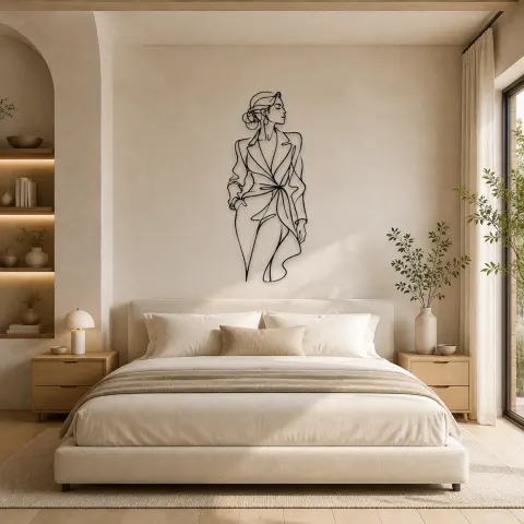 Vue alternative de Décoration murale en métal Profil Éditorial Mode | Décor mural Figure de Mode
