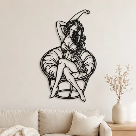 Morning Stretch Metal Wall Art | Movement Silhouette Decor