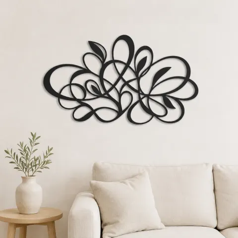 Sculptural Loop Garden Metal Wall Art | Modern Abstract Metal Decor