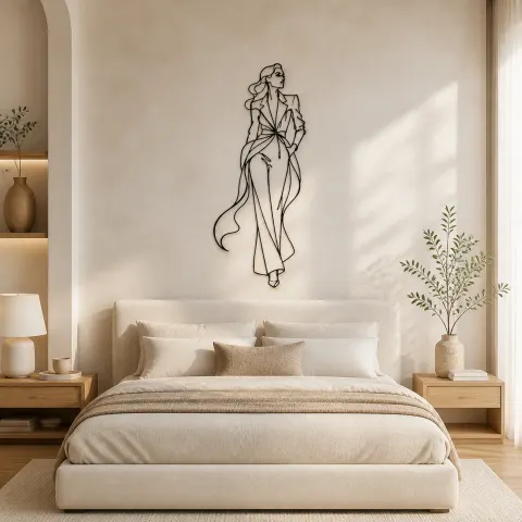 Vue alternative de Décoration murale en métal Pose de Pouvoir sur le Tapis Rouge | Décor de Figure de Mode