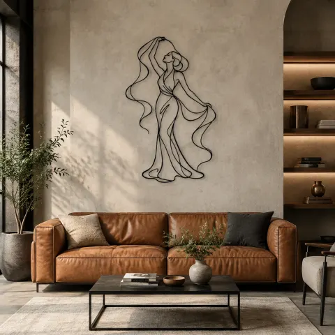 Vue alternative de Décoration murale en métal "Muse Écharpe" | Décor Murale Figure de Mode