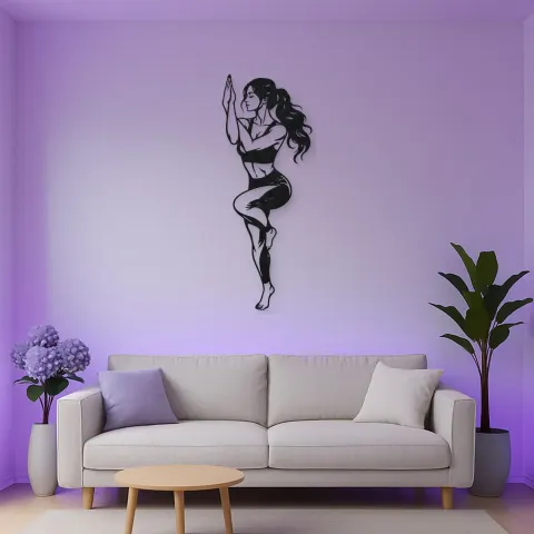 Eagle Pose Balance Metal Wall Art | Movement Silhouette Decor alternative Ansicht