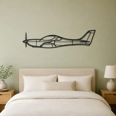 Vue alternative de Silhouette en métal du WT9 Dynamic, Décoration murale en métal, Décor aéronautique, Décorateur aviateur