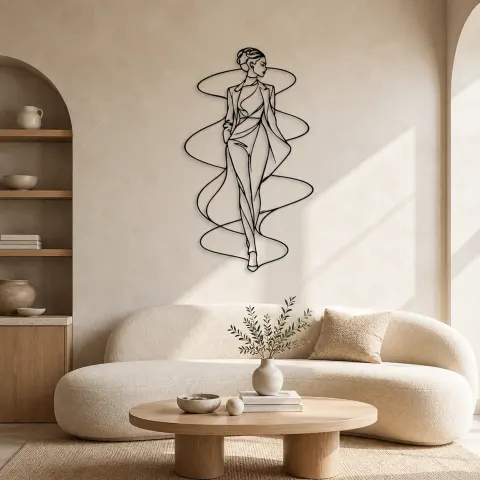 Décoration murale en métal Muse Spirale de Podium | Décor mural Figure de Mode