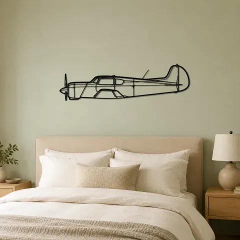 Vue alternative de Silhouette en métal du Yak-18T, Décoration murale en métal, Décor aéronautique, Décorateur aviateur
