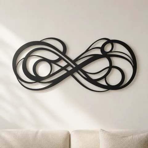 Infinite Flow Loop Metal Wall Art | Modern Abstract Metal Decor