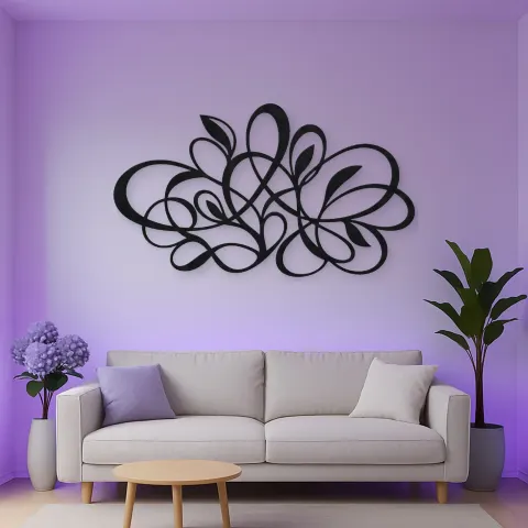 Sculptural Loop Garden Metal Wall Art | Modern Abstract Metal Decor alternative Ansicht