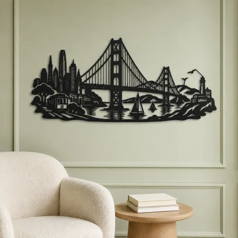 Vue alternative de San Francisco Bridge Metal Wall Art | Travel and City Wall Decor