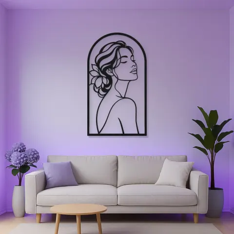 Vue alternative de Beauty in Arch Metal Wall Art | Minimalist Woman Line Art