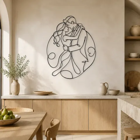 Décoration murale en métal Bras Entrelacés | Décor Couple Romantique