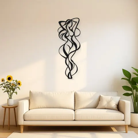 Abstract Body Curves Metal Wall Art | Modern Abstract Metal Decor