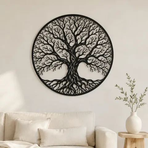Winter Bare Tree Metal Wall Art | Botanical Metal Wall Decor