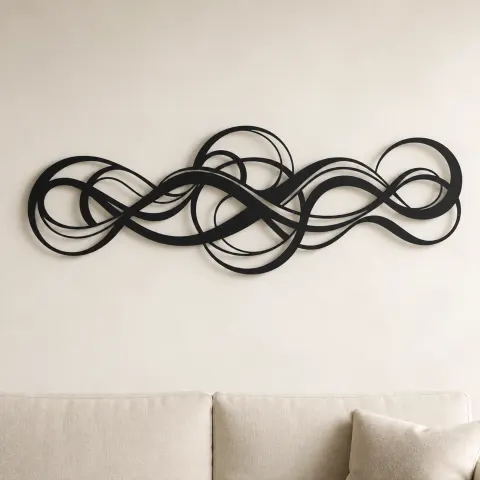Endless Motion Panorama Metal Wall Art | Modern Abstract Metal Decor