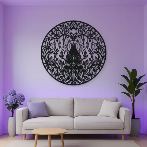 Vue alternative de Crystal Garden Metal Wall Art | Botanical Metal Wall Decor