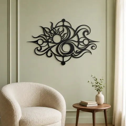 Vue alternative de Balance of Opposites Metal Wall Art | Modern Abstract Metal Decor