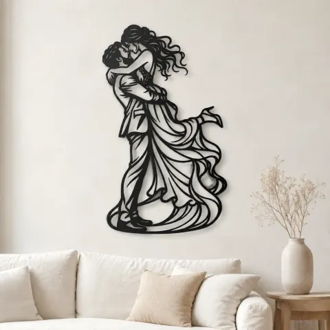 Newlywed Lift Metal Wall Art | Romantic Couple Decor