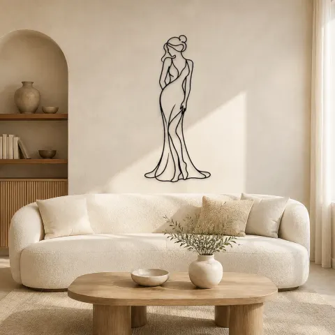 Décoration murale en métal "Soft Hip Contrapposto" | Décor mural féminin
