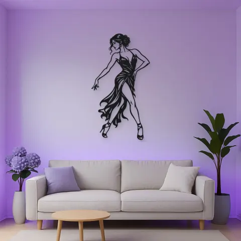 Tango Solo Figure Metal Wall Art | Movement Silhouette Decor alternative Ansicht