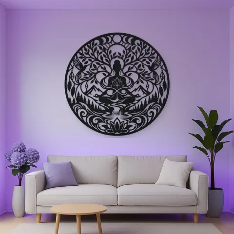 Infinite Peace Flow Metal Wall Art | Spiritual Boho Metal Decor alternative Ansicht