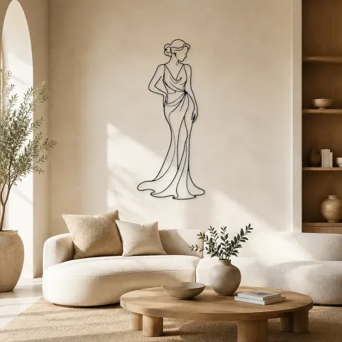 Décoration murale en métal Statue Classique Mode | Décor Mural Figure Classique
