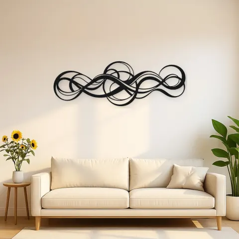 Endless Motion Panorama Metal Wall Art | Modern Abstract Metal Decor