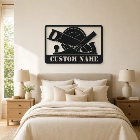 Vue alternative de Décoration murale en métal personnalisée Outils de Menuiserie