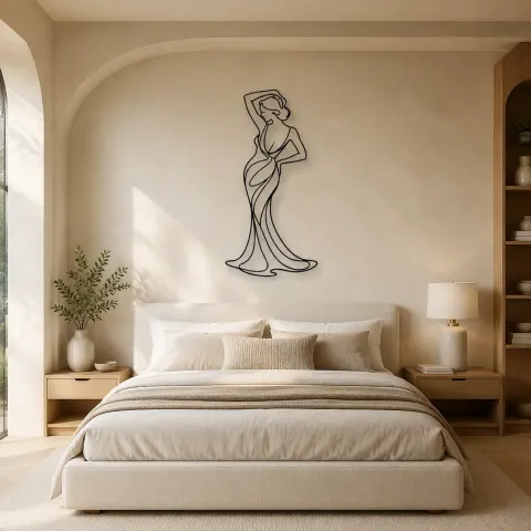Vue alternative de Décoration murale en métal "Soft Body Twist" | Décor mural féminin