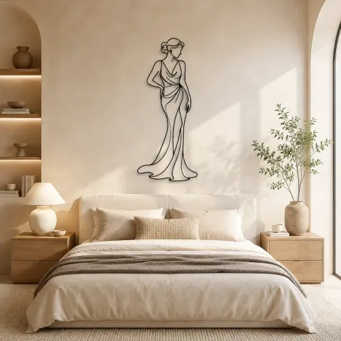 Vue alternative de Décoration murale en métal Statue Classique Mode | Décor Mural Figure Classique