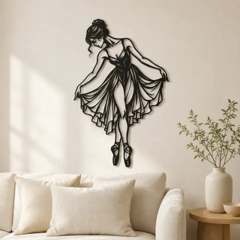 Ballet Reverence Metal Wall Art | Movement Silhouette Decor