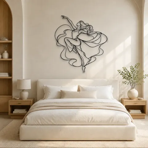 Vue alternative de Décoration murale en métal Jazz Dance Pose | Décor mural silhouette de danse