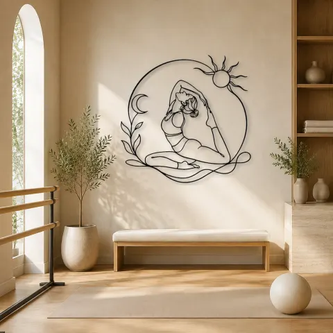 Décoration murale en métal King Pigeon Arc | Décor mural pour le yoga et la méditation