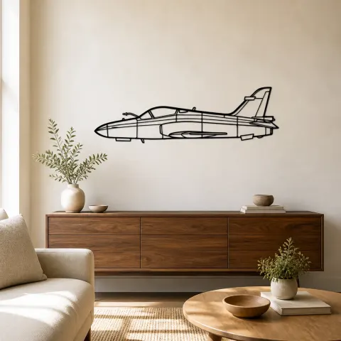 Hawk 200 Flugzeug-Silhouette Metallschild, Metallflugzeug-Silhouette, Luftfahrt-Wanddekoration, Aviator-Dekor