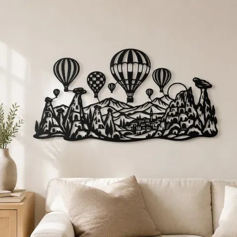 Cappadocia Balloons Metal Wall Art | Travel and City Wall Decor