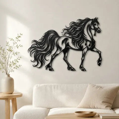 Arabian Horse Profile Metal Wall Art | Equestrian Wall Decor