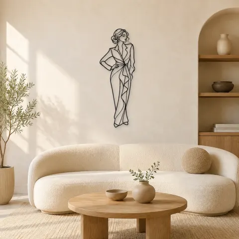 Décoration murale en métal Main Confiante sur la Hanche | Décor romantique pour couple