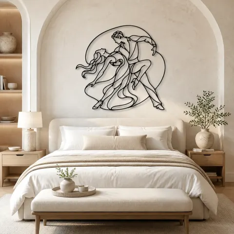 Vue alternative de Décoration murale en métal Latin Dance Dip | Décor mural pour les couples dansants