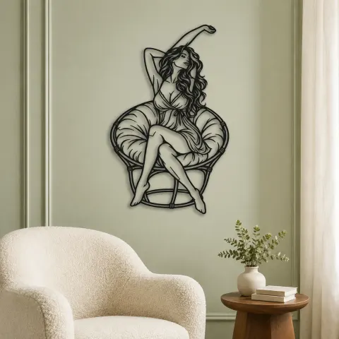 Vue alternative de Morning Stretch Metal Wall Art | Movement Silhouette Decor